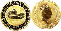 Australien 50 Dollar1/2 oz15,55g fein 24,50 mm &Oslash; 1987 1/2 oz. K&auml;nguru / ... 2699,99 EUR  + 46,00 EUR frais d'envoi