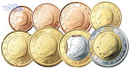 Belgien  b>Preiswerte /b> Zusammenstellung aller Euromünzen 1 Cent bis 2 Euro 1 Cent -2 Euro, 3.88 Mixsatz stgl