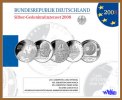 Deutschland 10 Euro<br> x5 Silbergedenkmünzenset<br><b>kompl. Satz 2008</b> -