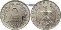 Weimarer Republik 2 RM Kursmünze, -