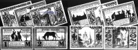 Paderborn, Stadt, 7.Ausgabe 25,50,75 Pf. 1, 2 Mark Schattenrisse, Serie B, Hophei, schwarz<br>Grab. 1043.4, -
