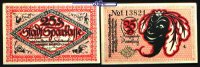 Bielefeld, Papier 25 Pfg Rübenkopf rot mit Wellenunterdruck, mit Kennummer<br>Grabowski B44 -