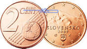 Slowakei 2 Cent Kursmünze, 2 Cent -