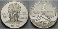 USA 1 $ Oly Sommer in Atlanta 4. Radfahren, in Kapsel mit MDM - Zertifikat -