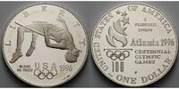 USA 1 $ Oly Sommer in Atlanta 8. Hochsprung in Kapsel und MDM - Zertifikat -