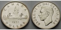 Kanada 1 $ Georg VI/Kanu, -Archivbild- -