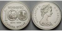 Kanada 1 $ 100 Jahre Winnipeg, in Kapsel & Etui -