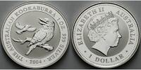Australien 1 $ 2004 Kookaburra stgl 299,99 EUR  + 19,00 EUR frais d'envoi