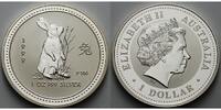 Australien 1 $ Jahr des Hasen / Chines.Tierkreiszeichen, in einer quadratischen Kapsel -