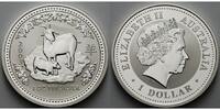 Australien 1 $ Jahr der Ziege / Chines.Tierkreiszeichen -