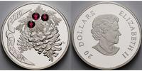 Kanada 20 $ 20 $ Kristall-Kiefernzapfen, changierende Swarowski-Kristalle - rubinrot - -