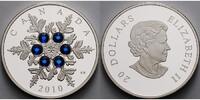Kanada 20 $ 20 $ Schneeflocke, changierende -blau- Swarowski Kristalle 7.Münze -