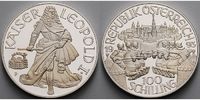 Österreich 100 Schilling Kaiser Leopold I inkl. Etui & Zertifikat & Schuber <b>-Archivbild-</b> -