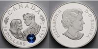Kanada 20 $ Prince William &Catherine Middleton 2011,changierendem blauen Swarowski Kristall -
