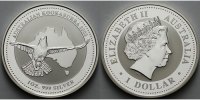 Australien 1 $ 2002 Kookaburra stgl 199,99 EUR  + 19,00 EUR frais d'envoi