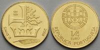 Portugal 1/4 Euro<br> 1, 56g<br> fein<br> 14 mm Ø König Dinis vz. - Gold -