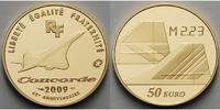 Frankreich 50 Euro, 7,78g <br>fein<br>22 mm Ø 40 Jahre Concorde inkl. Etui & Zertifikat & Schuber -