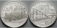 Österreich 20 Euro Die Elektrifizierung der Bahn (Serie Österr. Eisenbahn)in Kapsel+Zertifikat+Etui -