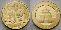 China 20 Yuan,<br>1,55g<br> fein Panda-Bären, 1/20 oz, 999 Gold -