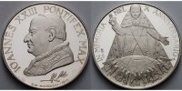 Silber-Medaille Papst Johannes XXIII im Etui -