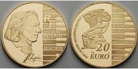 Frankreich 20 Euro, 15,64g <br>fein<br>31 mm Ø 195. Geburtstag Frédéric Chopin 1/2 oz. inkl. Etui&Zertifikat& Schuber,<b> -