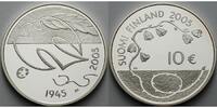 Finnland 10 Euro 60J. Europa-Frieden / Europaprogramm, inkl.Kapsel & Zertifikat ohne Etui&Schuber -