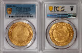 Great Britain Elizabeth I Gold Pound mm. woolpack (1594-96) PCGS AU Details SUP+