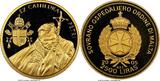 Malta Hospitallier Order Proof Set 5 GOLD coins 2005 5-Piece Certified gold "Pope John Paul II" ,COA, BOX NGC PROOF