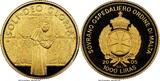 Malta Hospitallier Order Proof Set 5 GOLD coins 2005 5-Piece Certified gold "Pope John Paul II" ,COA, BOX NGC PROOF
