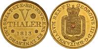 GERMANY HANNOVER 5T George III of England RARE GOLD PROOF CAMEO 5 Thalers -