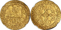 Brabant Pieter d'Or Brabant Jeanne & Wenceslas (1355-1383) gold Pieter d'Or NGC MS-62 -