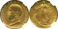 ITALY 100L 1931R IX Vittorio Emanuele III NGC MS 63 1727,27 EUR  + 112,23 EUR frais d'envoi