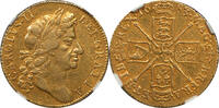 Great Britain Guinea Great Britain 1683 Charles II Gold Guinea NGC XF-45 -