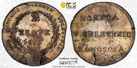 Zamosc 2 Zlote 1813 Zamosc Duchy of Warsaw RARE siege issue PCGS Gold Sh... 4019,25 EUR  + 116,07 EUR frais d'envoi