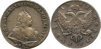 RUSSIA ROUBLE 1742 Elizabeth I Petrovna St. Petersburg Mint XF/AU 772,95 EUR  + 43,66 EUR frais d'envoi