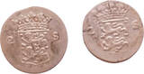 Provincie West Friesland (lot) dubbele stuiver 1779 , 1789 VF-EF