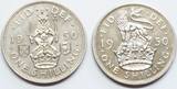 Great Britain - Scotland (lot) shilling 1950 George VI - English and Scottish Crest Proof