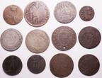 German states and europe lot 12 coins 18th century and earlier VG-VF