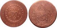 Brazil 80 reis 1829 (B) Brazil 80 R&eacute;is 1829 B Bahia Pedro I - copper - I... 119,95 EUR  + 15,00 EUR frais d'envoi