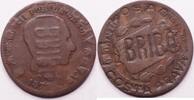 Spain - COSTA BRAVA 5 céntimos 1879 Alfonso XII - countermarked VF