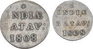 duit en 1/2 duit 1808 Netherlands East Indies - Nederlands-Oost-Indië Lodewijk Napoleon vzgl