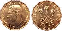 Great Britain 3 pence 1950 George VI Proof