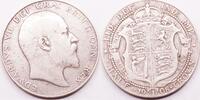 Great Britain 1/2 Crown 1908 Edward VII F-gF