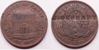 Canadian - Lower Canada - Countermarked Sou 1844 Bank of Montreal VF-VF-