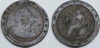 Great Britain penny 1797 George III - Countermarked F