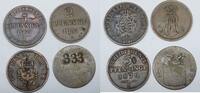 German States , Sachsen, Prussia , Hannover (lot) coins 19th century Countermarked VG-VF+