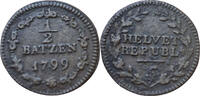 Suisse - République Helvétique 1/2 batzen 1799 EF-