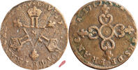 6 deniers des dardennes 1712 - Montpellier France - Royales Louis XIV ss-