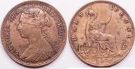Great Britain half penny 1893 Victoria gVF