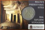 € 2 2022 Gedenkmünze Prähistorische Stätten Maltas - Hypogäum Ħal-Saflieni Coincard FDC
